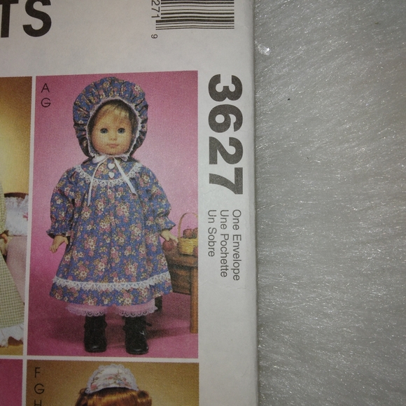 McCall's 3627 Old Fashion 18" Doll Wardrobe, fits American Girl Doll - Picture 2 of 5